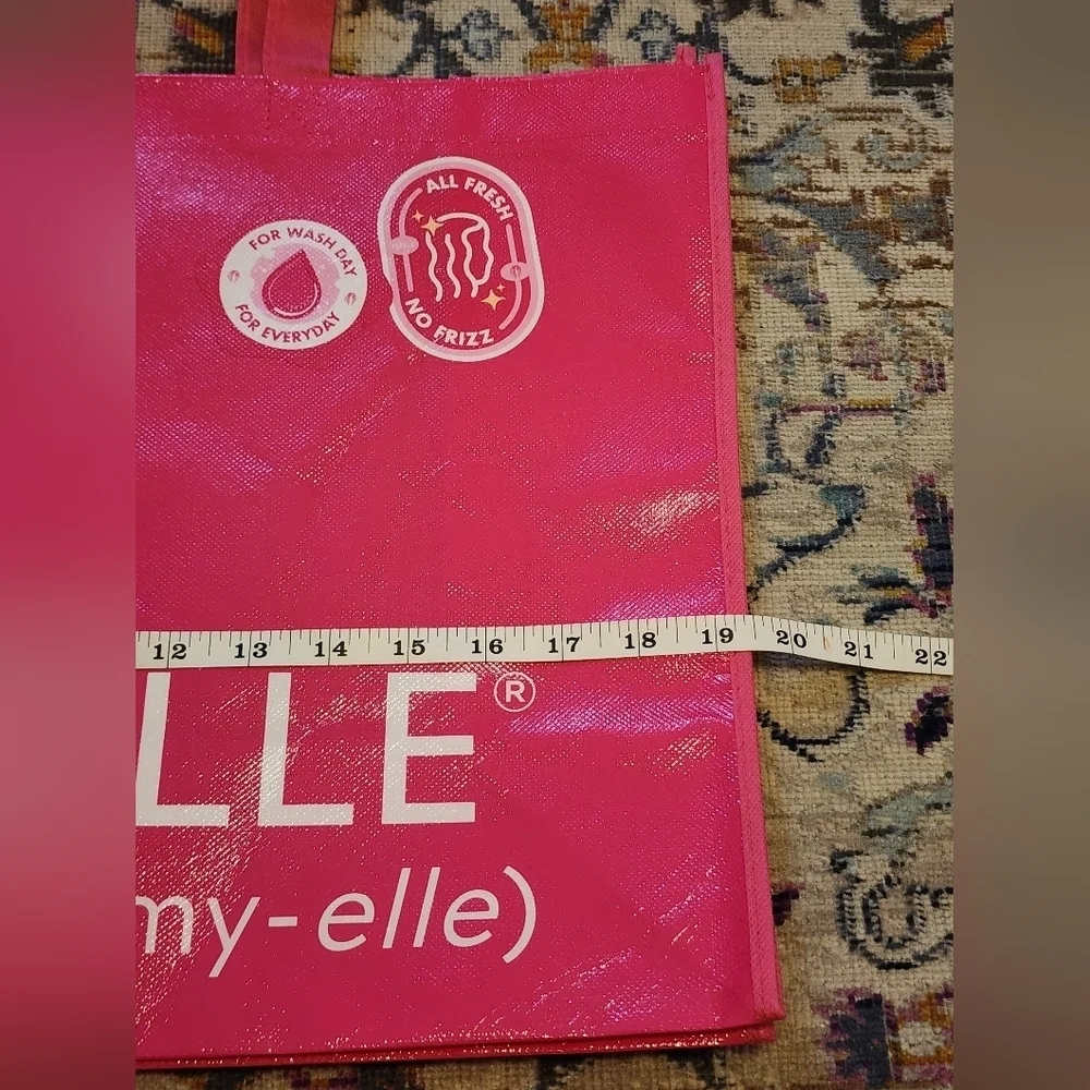Mielle Pink Logo Tote Bag NWOT Lightweight Travel Shopper Bag